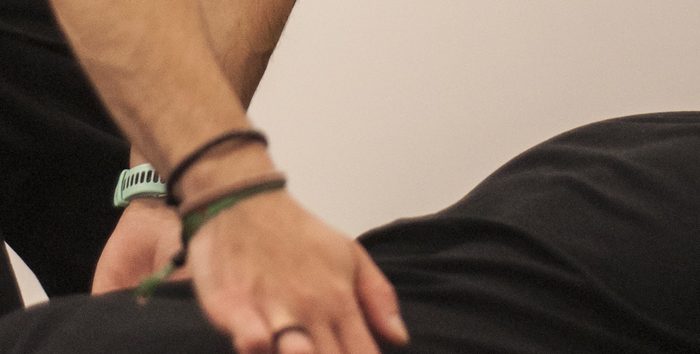 Sesión de fisioterapia en BCP, Calle Colón, León